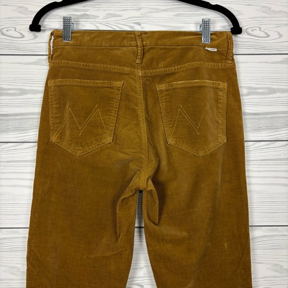MOTHER High Waisted Looker Ankle Chew Brown Corduroy Pants Size 26 - Picture 8 of 14
